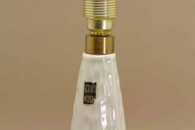 Scrafo Modern Porzellan Lampenfuß Tischlampe weiss