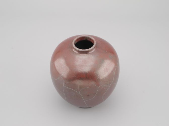 Richard Uhlemeyer Keramik Reduktionsglasur Vase 13,7cm