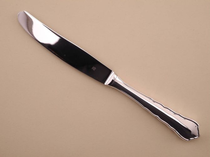 Messer Tafelmesser unbenutzt mit polierter Klinge vintage alte Serie Chippendale 2100 90 versilbert Auflage von WMF Silberbesteck