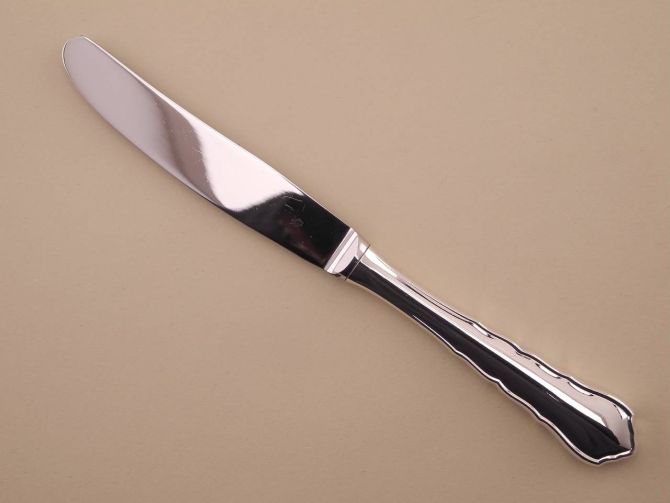 Messer Tafelmesser mit polierter Klinge vintage alte Serie Chippendale 2100 90 versilbert Auflage von WMF Silberbesteck