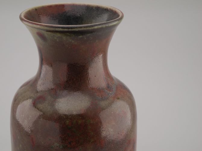 WMF Keramik Vase 813/010 Gerda Conitz dunkel