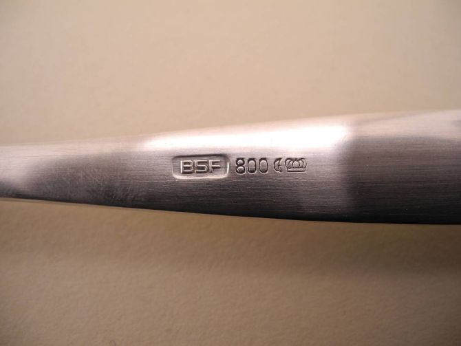 BSF Dänisch Perl 800 Silber Fleischgabel