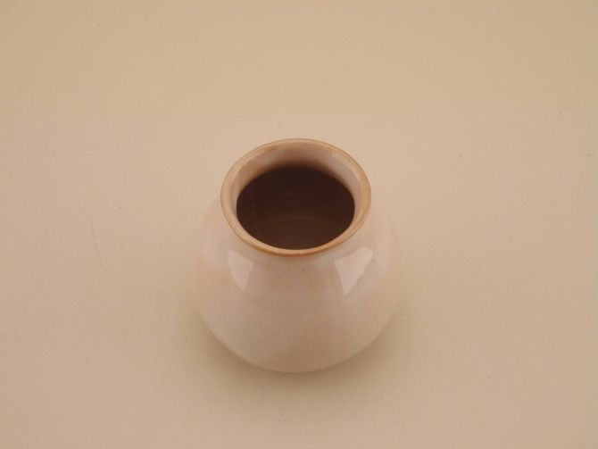 Hamelner Töpferei Delius Keramik Hameln kleine Vase D16 sand