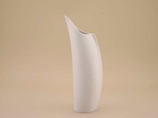 Lino Sabanttini Penguin weisse Vase vintage Porzellan matt Bisquitporzellan von Rosenthal