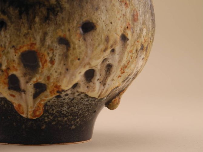 Ruscha Art Fat Lava Vase 70er Laufglasur
