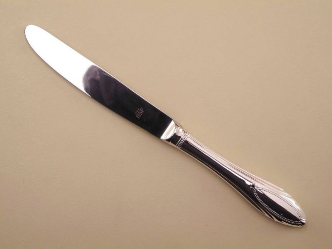 Messer Tafelmesser Speisemesser aus der vintage alten Serie Poesie mit 90 90er Auflage versilbert von BSF Silberbesteck