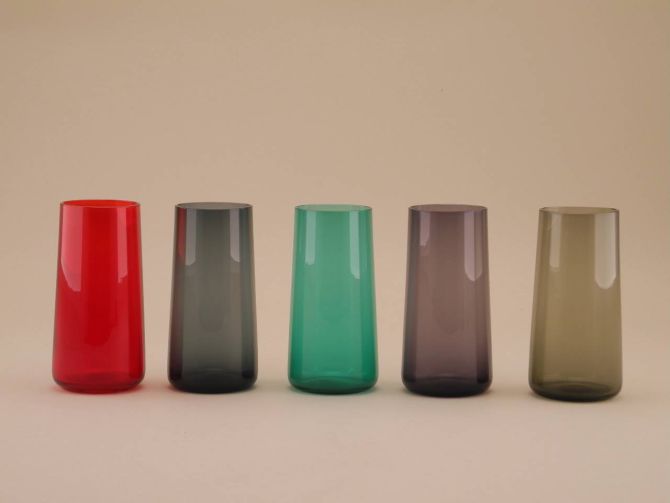 Vintage Vase Glas rubinrot design Klaus Breit für Wiesenthalhütte