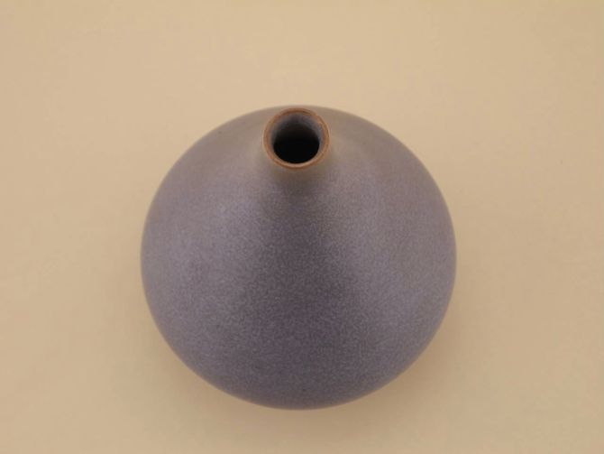 Hamelner Töpferei Delius Keramik Hameln Vase blau 39