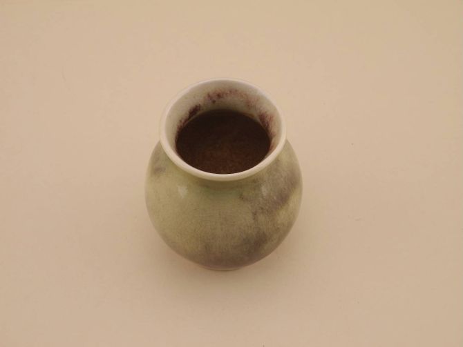 WMF Keramik Vase Glasur krakeliert Gerda Conitz 9cm