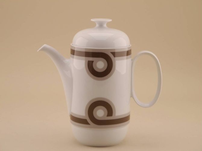 Kaffeekanne aus der vintage alten Serie Duo Baltic design Ambrogio Pozzi für Rosenthal Porzellan