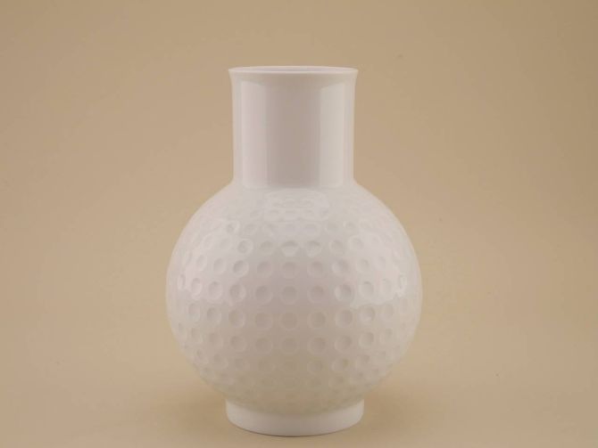 Arzberg 2375 Golfball weiss Vase 19cm