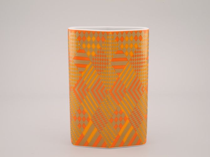 Victor Vasarely Rosenthal Vase orange