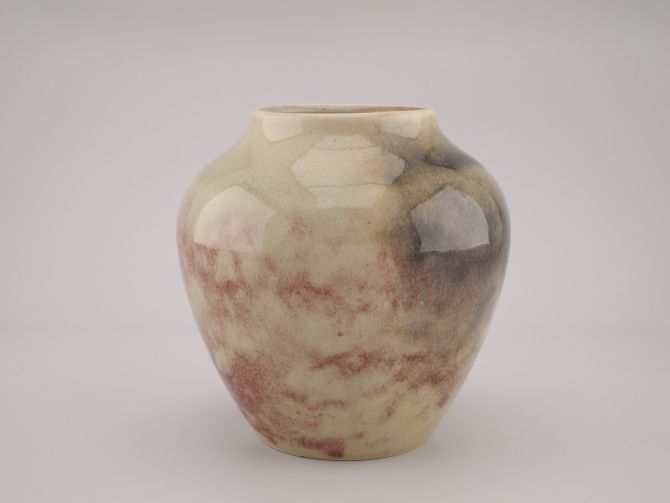 WMF vintage Keramik Vase 813/027 30er Jahre Turmmarke Glasur krakeliert design Gerda Conitz bauhaus ikor