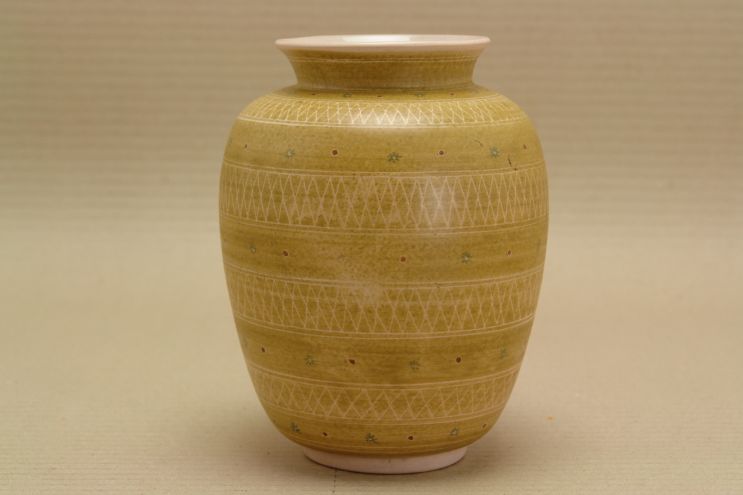 Schweizer Keramik Vase Luzern 383 handbemalt