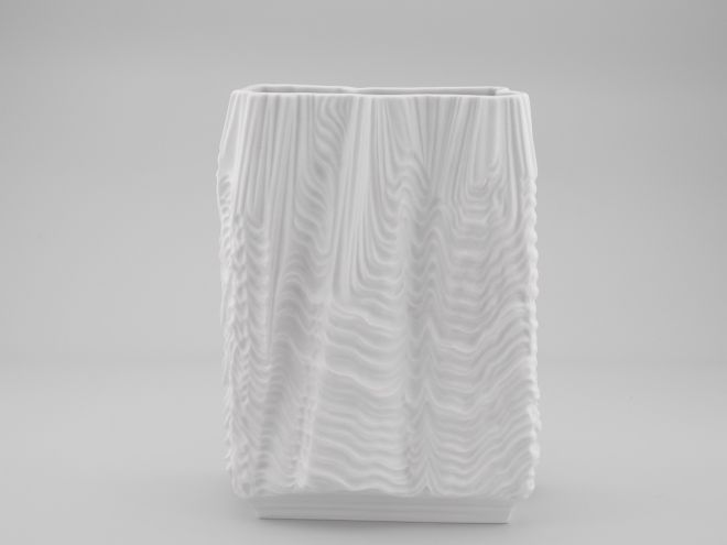 Martin Freyer Wave Vase 2932 weiss Rosenthal