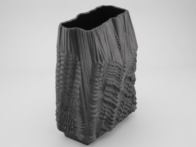 Martin Freyer Wave Vase 2932 schwarz Rosenthal