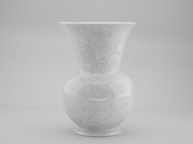 Heubach Lichte VEB DDR design Porzellan Vase Krakelee