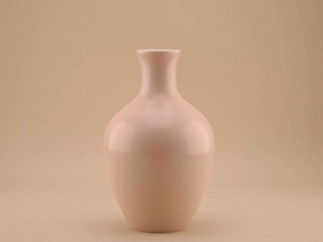 Vintage 50er Vase Form 1512 Fonddekor pastell rosa design Dr. Hermann Gretsch 40er Jahre für Arzberg Porzellan Porzellanfabrik