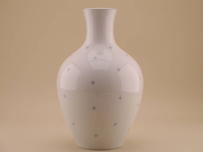 Vintage Vase Form 1512 mit Dekor abstrakt blau design Dr. Hermann Gretsch 40er Jahre für Arzberg Porzellan Porzellanfabrik