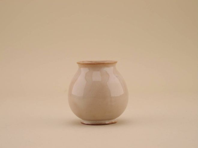 Hamelner Töpferei Delius Keramik Hameln kleine Vase D16 sand