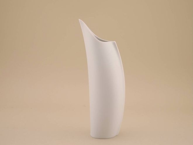 Lino Sabanttini Penguin weisse Vase vintage Porzellan matt Bisquitporzellan von Rosenthal
