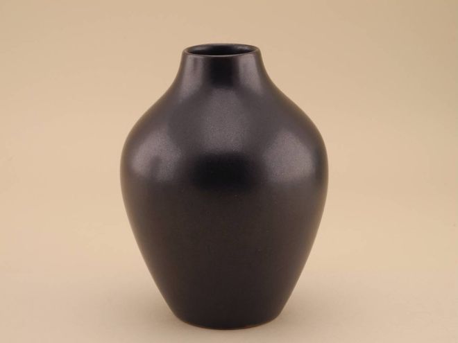 Vintage 50er 60er Jahre Keramik Vase schwarz Fritz van Daalen Aalen 135/15