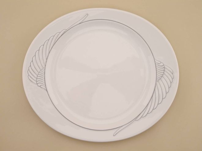 Speiseteller tiefer Teller weiss uni aus der Serie Mythos von Rosenthal Porzellan