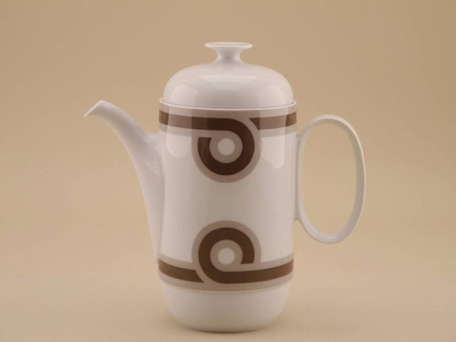 Kaffeekanne aus der vintage alten Serie Duo Baltic design Ambrogio Pozzi für Rosenthal Porzellan