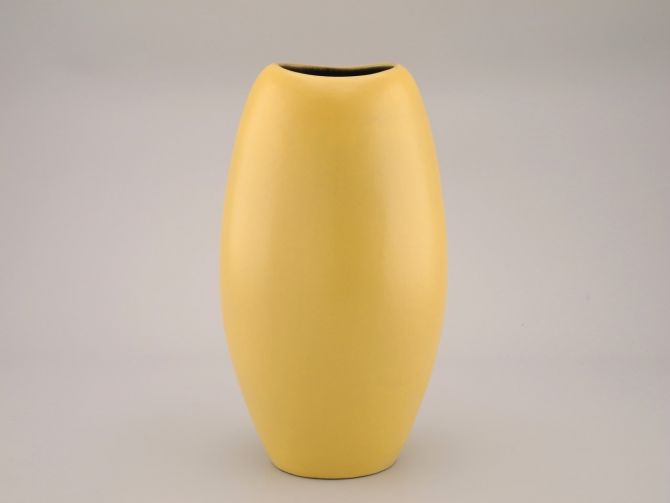 Vintage 50er Jahre Keramik Vase Henkelvase mit Strichen Fritz van Daalen Aalen K67/6