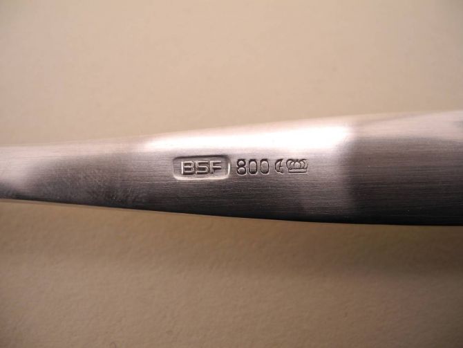 BSF Dänisch Perl 800 Silber Fleischgabel