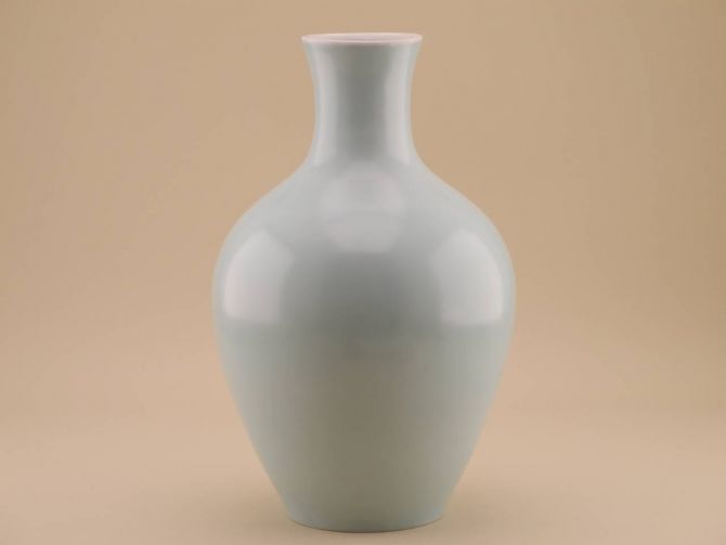 Vintage Vase Form 1512 Fonddekor pastell grün design Hermann Gretsch 30er Jahre für Arzberg Porzellan Porzellanfabrik