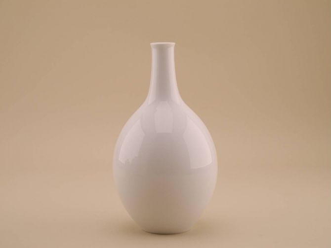 Vintage Vase Form 1503 ohne Dekor uni weiss design Dr. Hermann Gretsch 40er Jahre für Arzberg Porzellan Porzellanfabrik