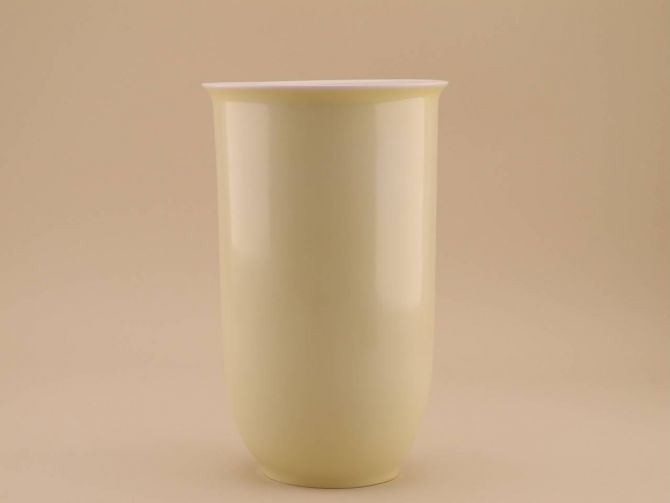 Vintage 50er Vase Bechervase Form 1420/3 Fonddekor pastell gelb design Dr. Hermann Gretsch 30er Jahre für Arzberg Porzellan Porzellanfabrik