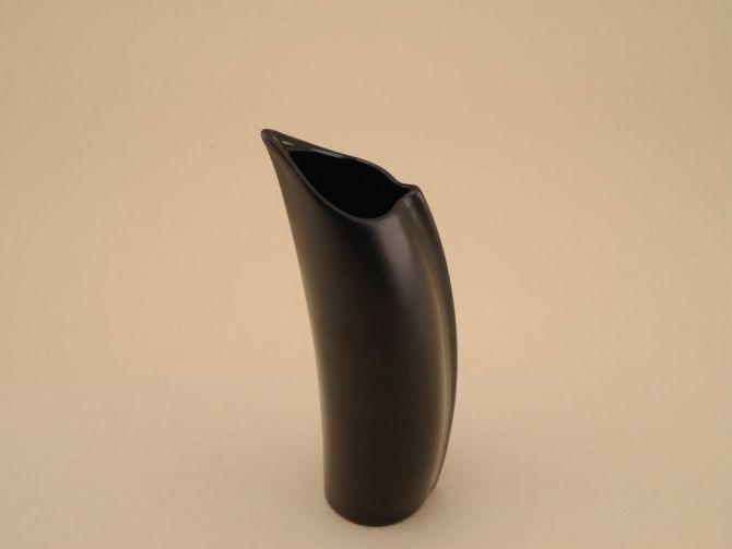Lino Sabattini Pinguino Vase schwarz matt Rosenthal Porcelaine Noire 21cm