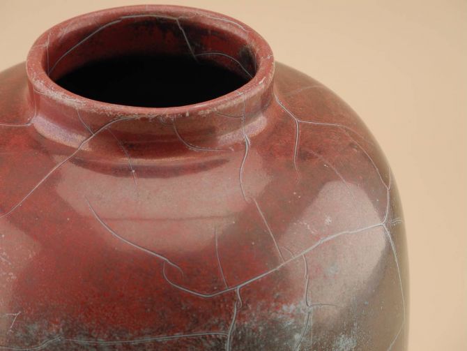 Richard Uhlemeyer Keramik Reduktionsglasur Vase 24cm