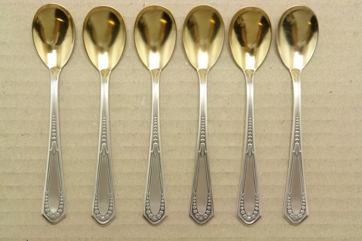 WMF 400 Röschen versilbert Eislöffel 6er Set