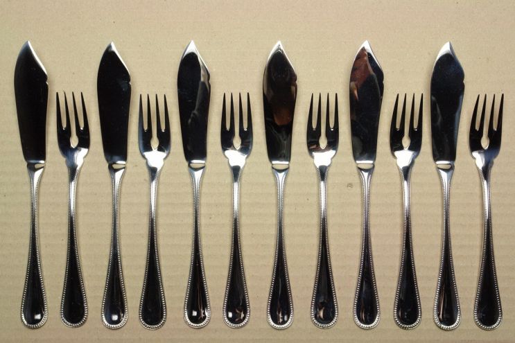 Kochberg Perl 90 versilbert Fischbesteck 6 Personen