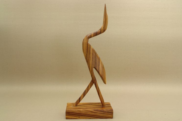 Figur Zebrano Holz Vogel