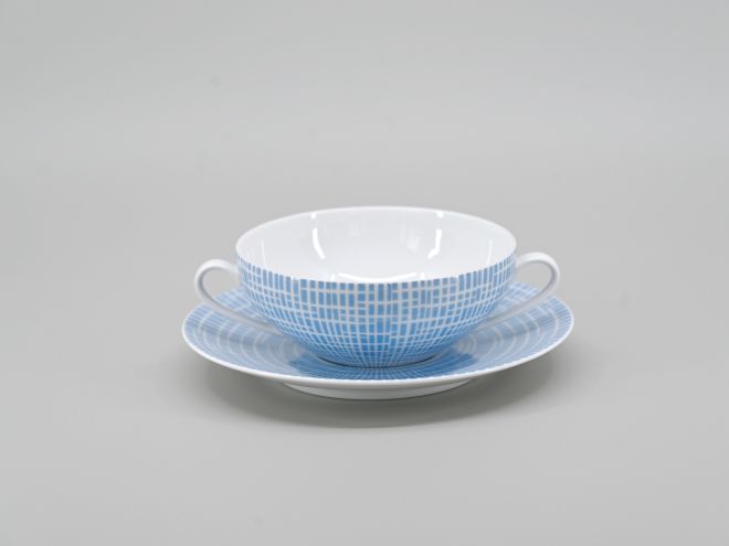Arzberg 2000 Bastdekor blau Suppentasse