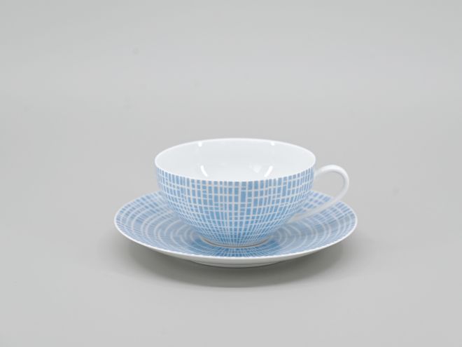 Arzberg 2000 Bastdekor blau Kombitasse
