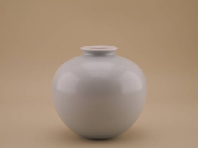 Vintage Vase 30er Jahre in pastell blau Form 1504 design Hermann Gretsch für Arzberg Porzellan
