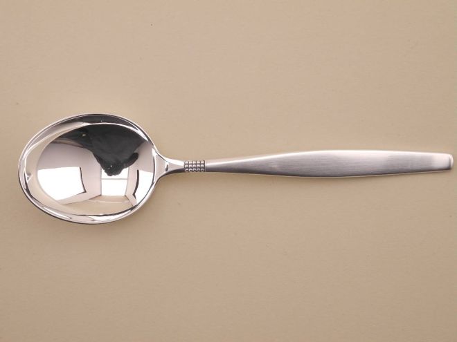 Tassenlöffel Bouillonlöffel Sahnelöffel vintage alte Serie Dänisch Perl 90 90er versilbert Auflage BSF Silberbesteck