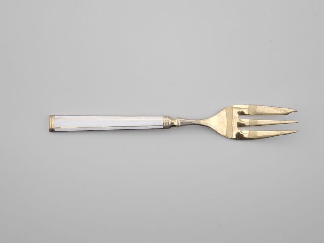 Gallo Cloisonne Gold weiss Kuchengabel