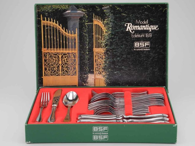 BSF Romantique Edelstahl 18/8 Komplettbesteck Etui