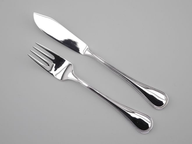 WMF Perlrand neue Version versilbert Fischbesteck 1P