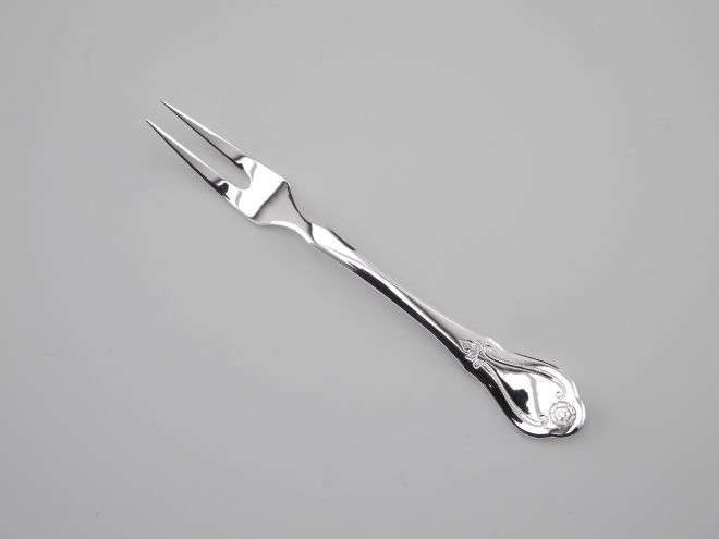 Fleischgabel Serviergabel Vorlegegabel vintage alte Serie Schloss Mirabell 90 versilbert 90er Auflage von Wilkens Silberbesteck