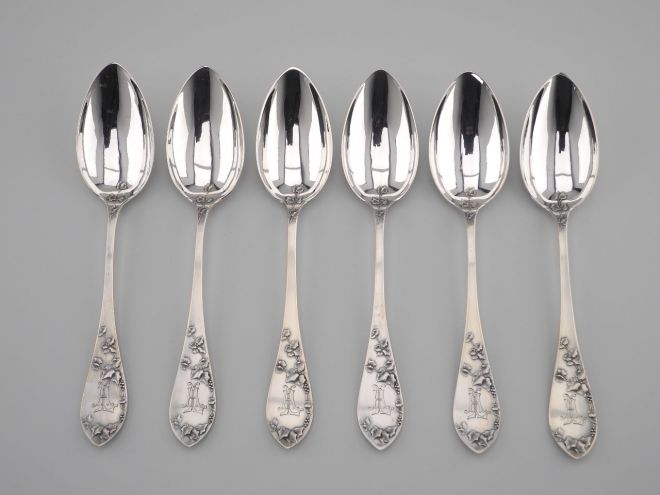 Bruckmann 185 Efeu 800 Silber Tafellöffel Set