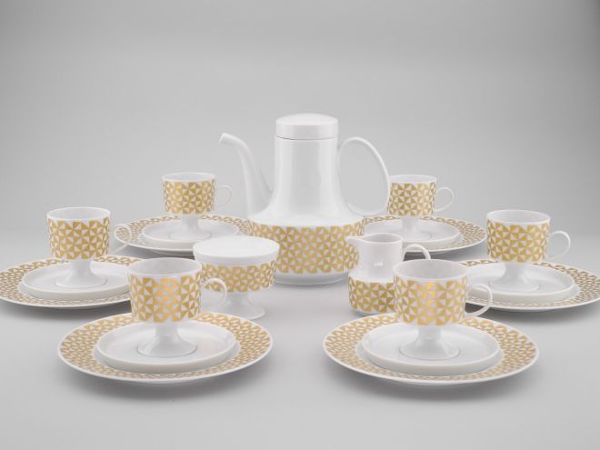 Rosenthal Composition Karat Mokkaservice + Teller