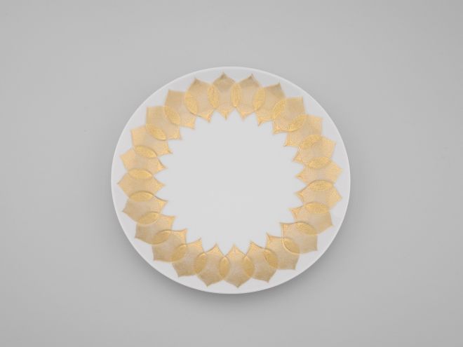 Rosenthal Lotus Goldblatt Kuchenteller