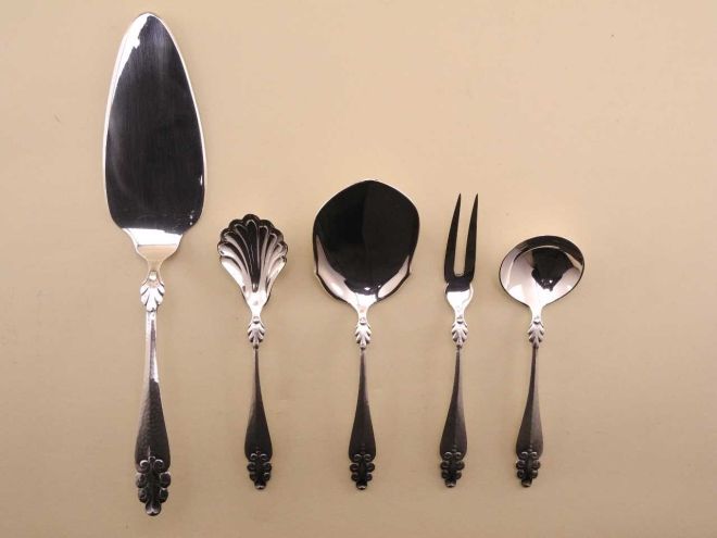 Wilkens Schloss Kronborg 800 Silber Vorleger 5teilig